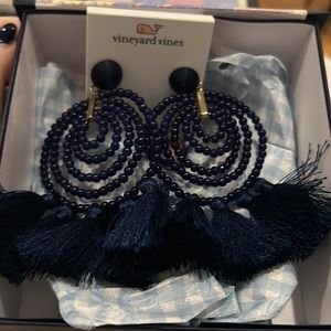 Vineyard Vines Navy Blue Earrings